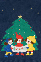 Vintage Blue SML Sport Caroling Ugly Christmas Pullover (1990s)