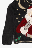 Vintage Black Designers Originals Studio Santa Ugly Christmas Pullover (1990s)
