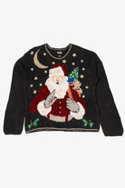 Vintage Black Designers Originals Studio Santa Ugly Christmas Pullover (1990s)