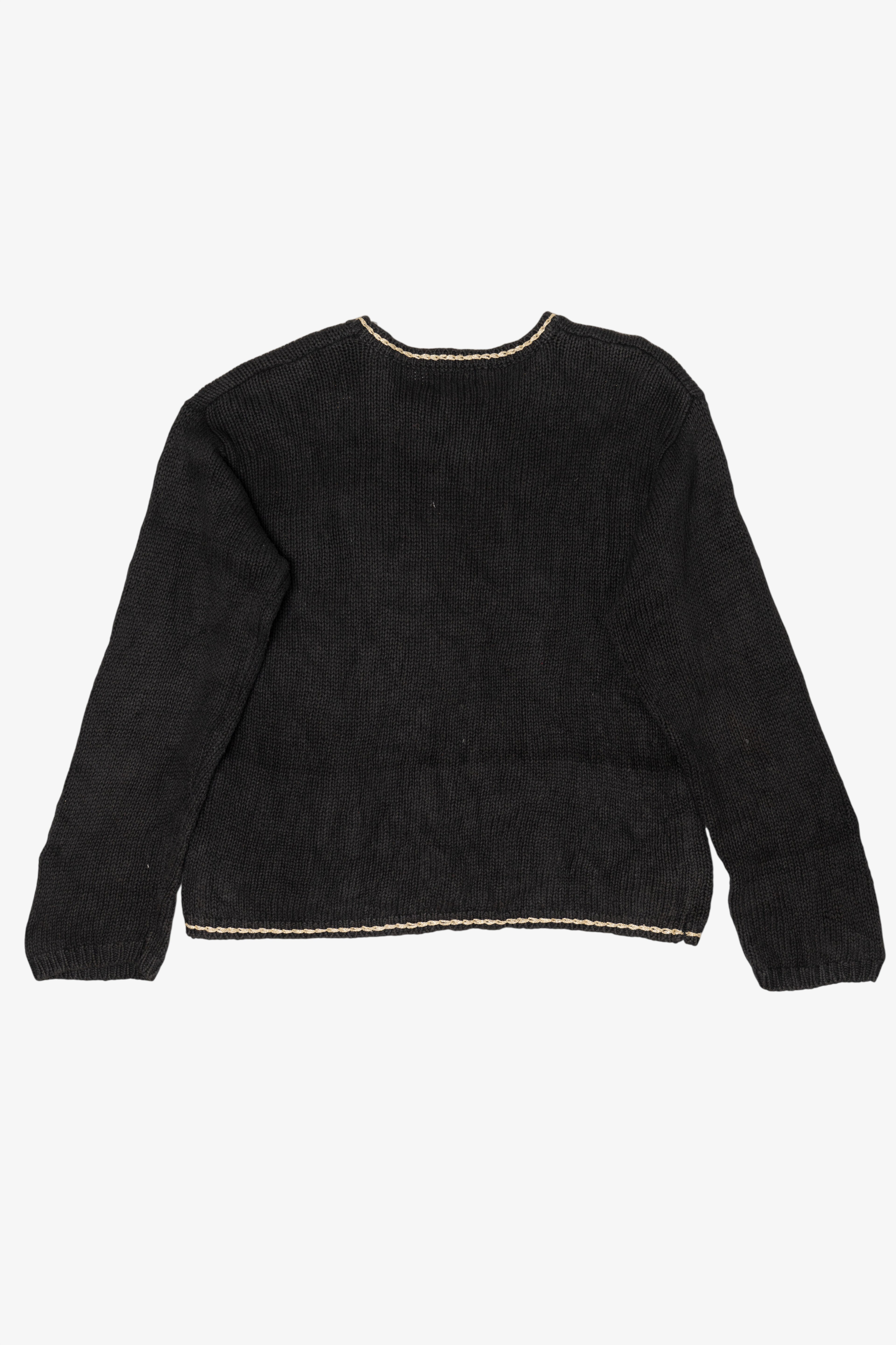 Vintage Black Designers Originals Studio Santa Ugly Christmas Pullover (1990s)