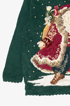 Vintage Green Tiara Women Santa Saint Nick Ugly Christmas Pullover (2000s)