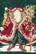Vintage Green Tiara Women Santa Saint Nick Ugly Christmas Pullover (2000s)
