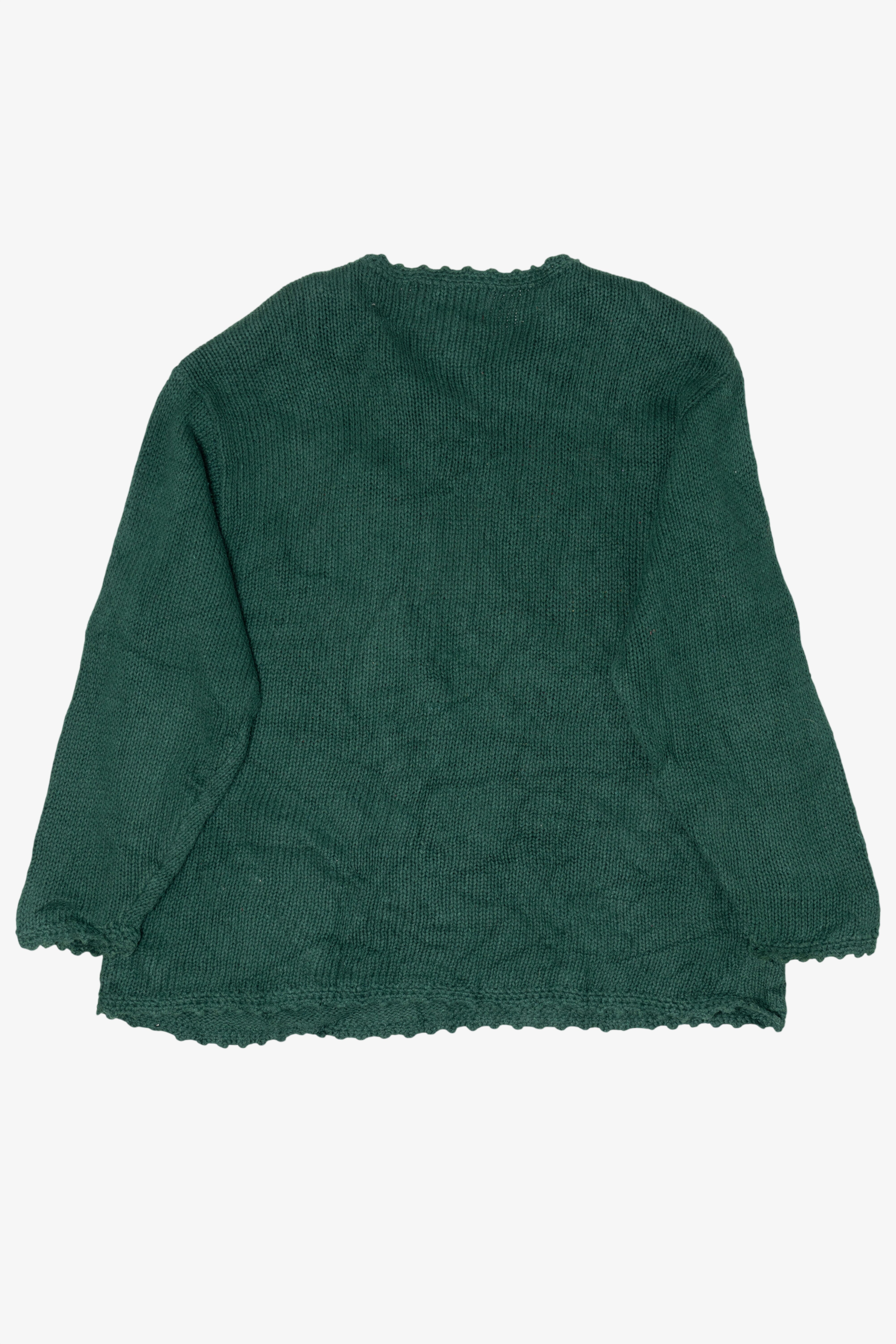 Vintage Green Tiara Women Santa Saint Nick Ugly Christmas Pullover (2000s)