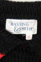 Vintage Black Hasting & Smith Ugly Christmas Pullover (1980s)