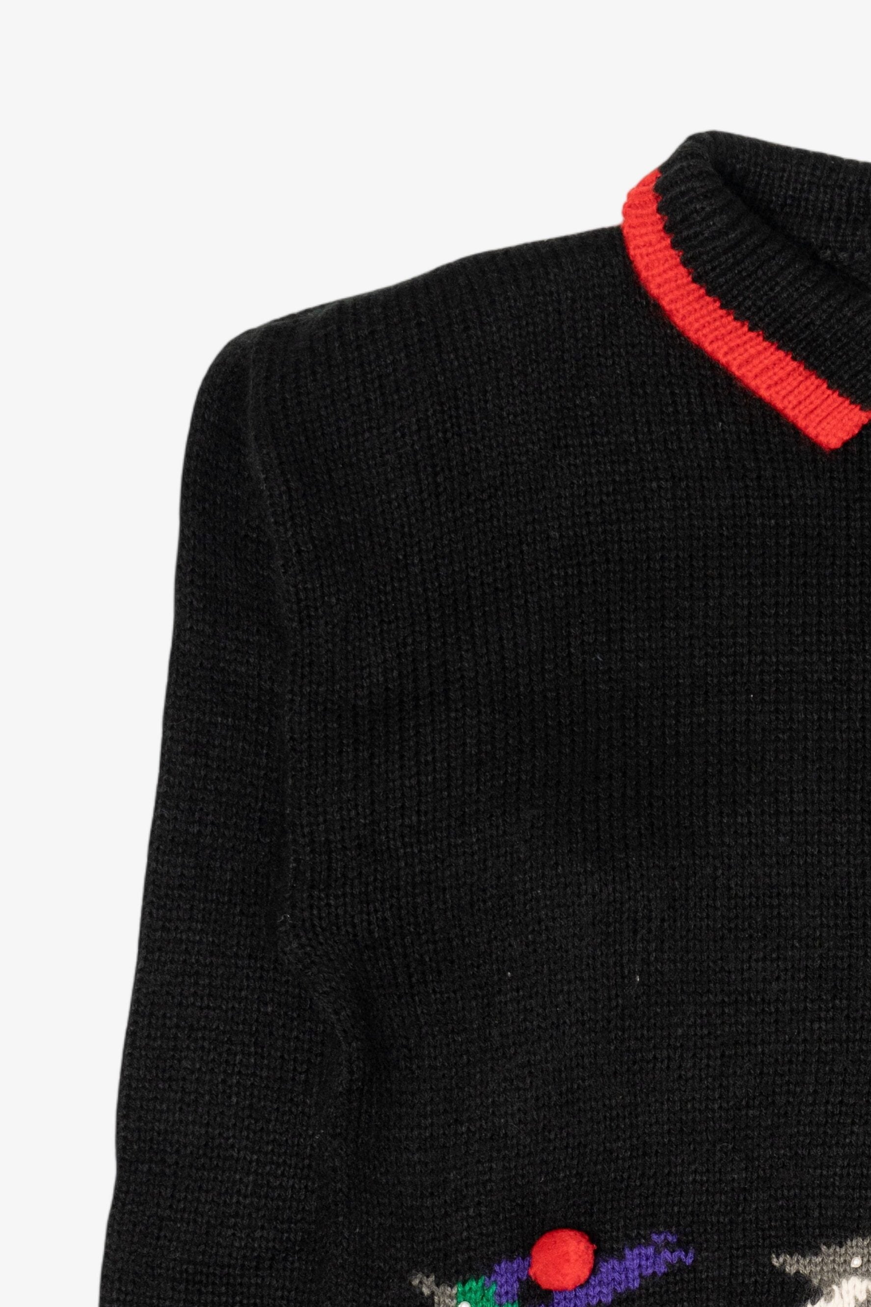 Vintage Black Hasting & Smith Ugly Christmas Pullover (1980s)