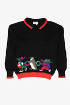 Vintage Black Hasting & Smith Ugly Christmas Pullover (1980s)