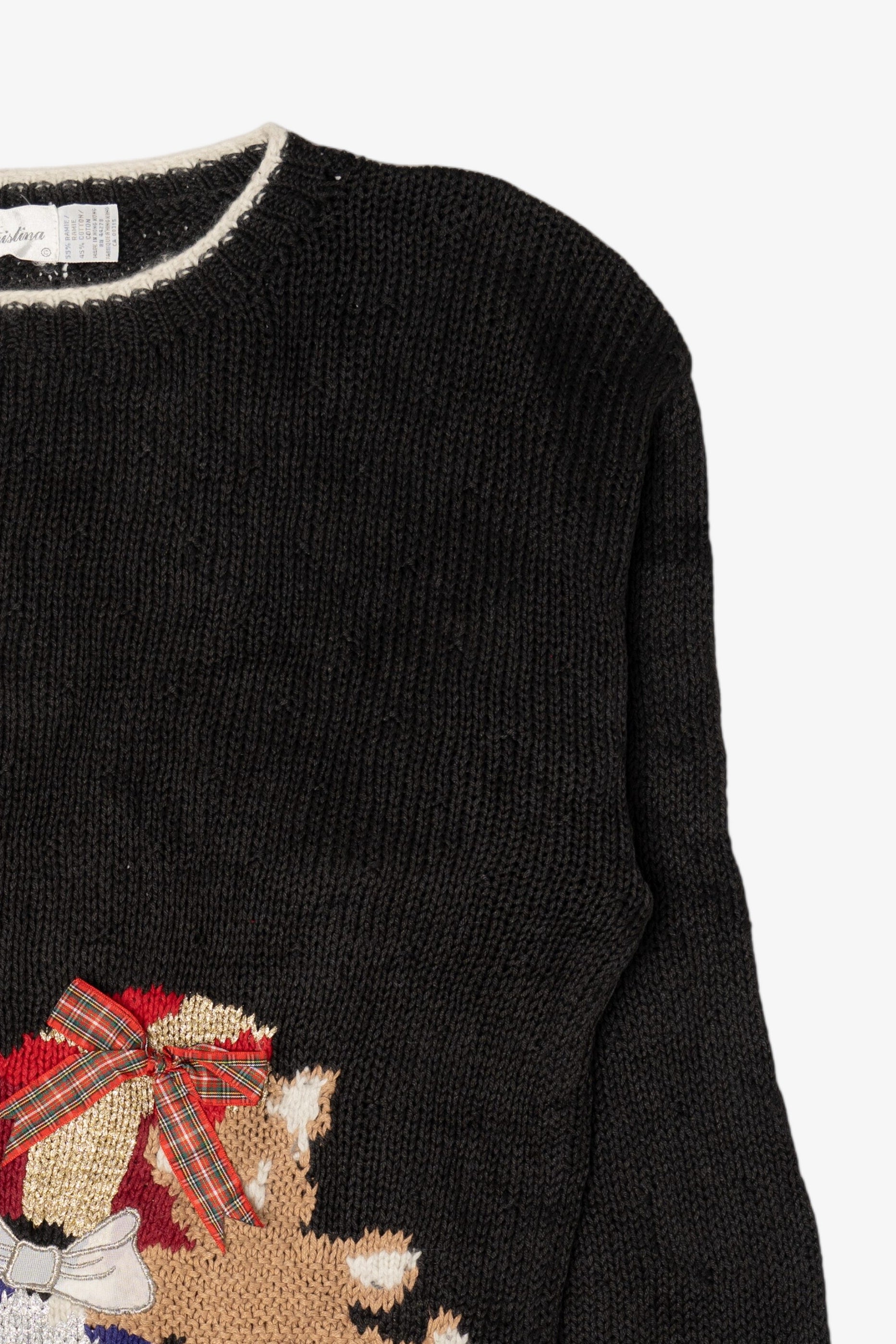 Vintage Black Marisa Christina Ugly Christmas Pullover (1990s)