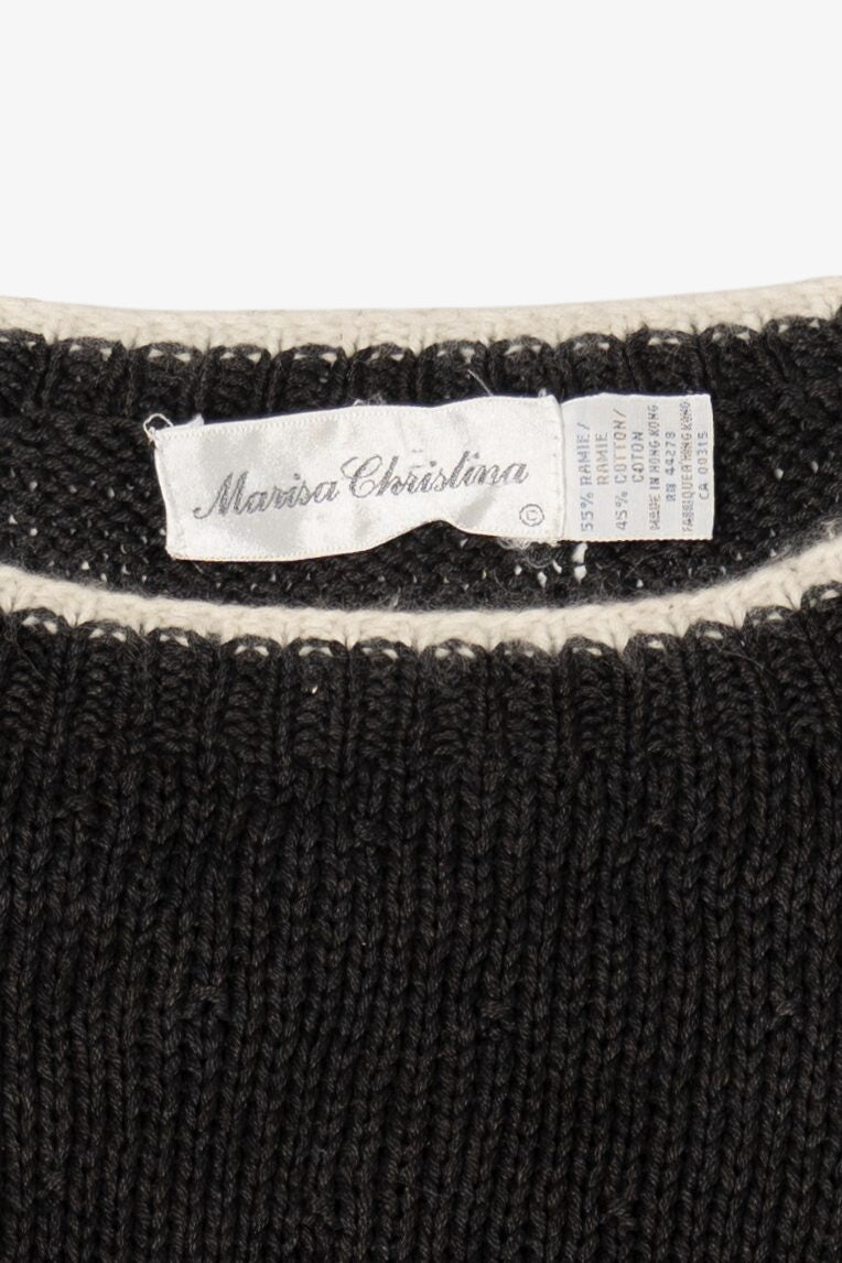 Vintage Black Marisa Christina Ugly Christmas Pullover (1990s)