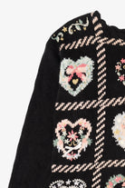Vintage Black Kathie Lee Wreath Hearts Ugly Christmas Pullover (1990s)