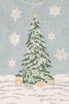 Vintage Light Blue Kathie Lee Tree Ugly Christmas Pullover (1990s)