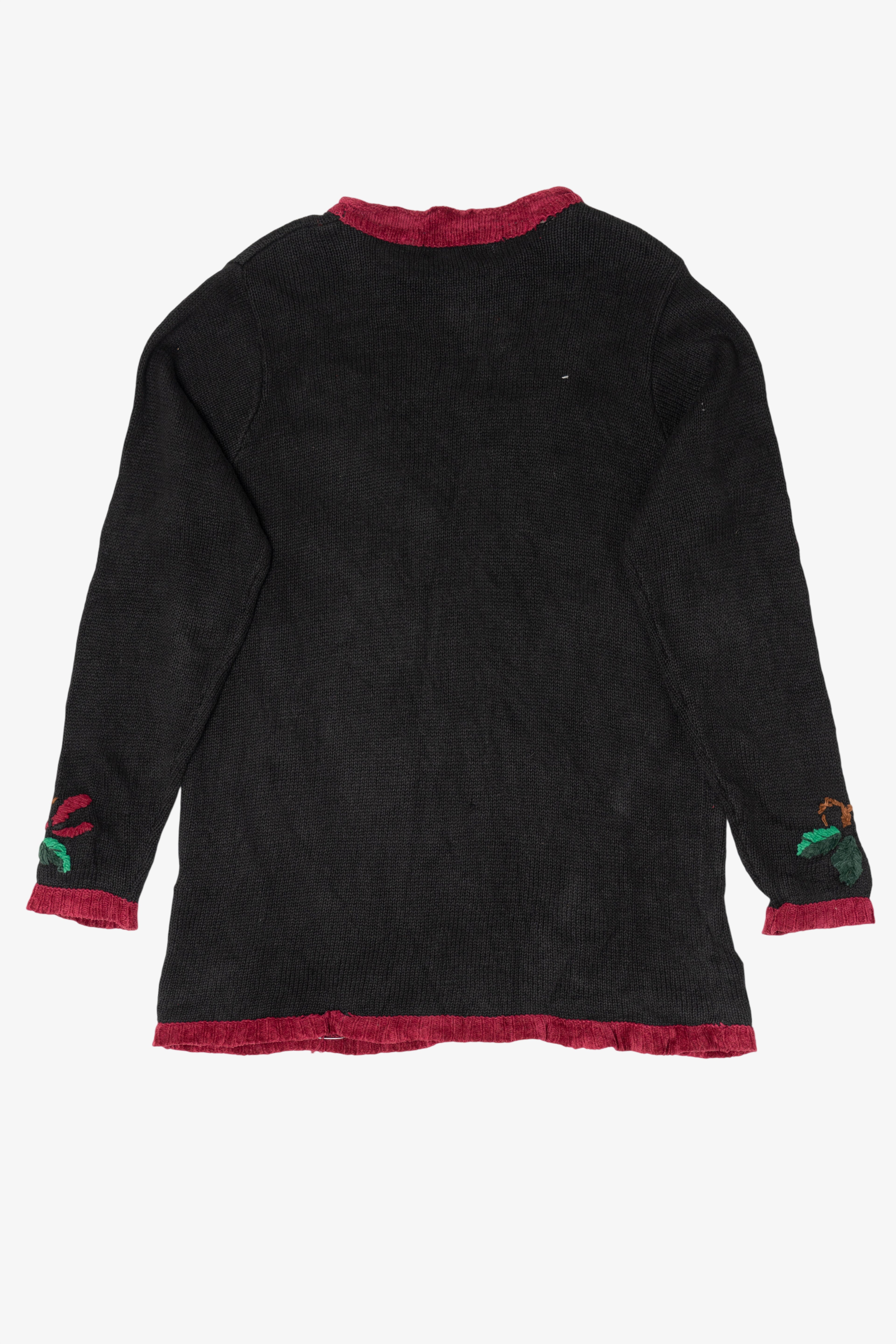 Vintage Black Victoria Jones Bears Decorating Ugly Christmas Pullover (1990s)