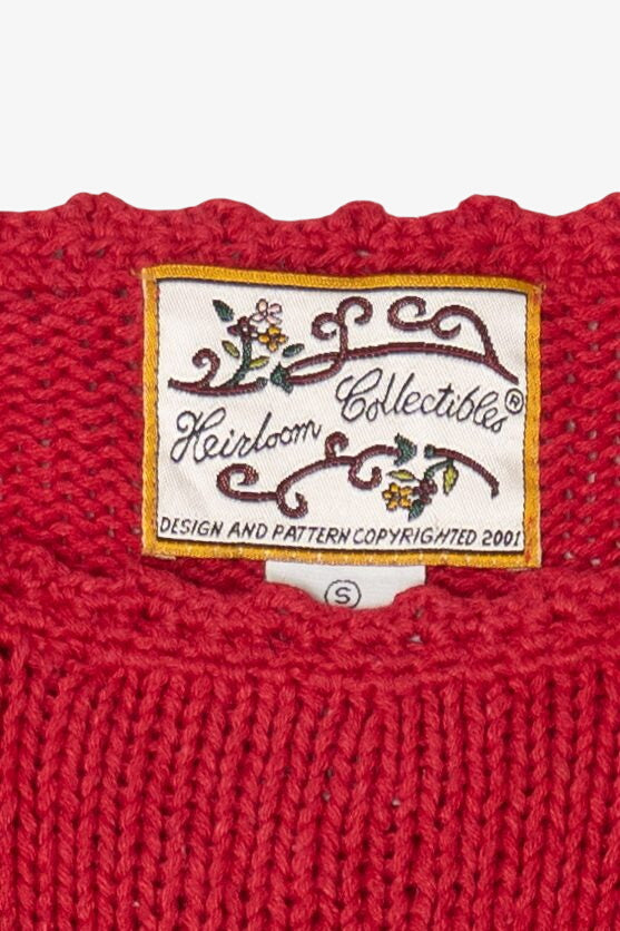 Vintage Red Heirloom Collectible Tree Ugly Christmas Pullover (2000s)