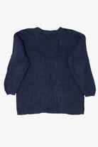 Vintage Navy Blue Kim Rogers Stockings Ugly Christmas Pullover (1990s)
