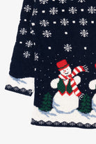 Vintage Blue Snowmen Ugly Christmas Pullover (1990s)