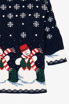Vintage Blue Snowmen Ugly Christmas Pullover (1990s)