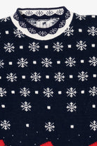 Vintage Blue Snowmen Ugly Christmas Pullover (1990s)