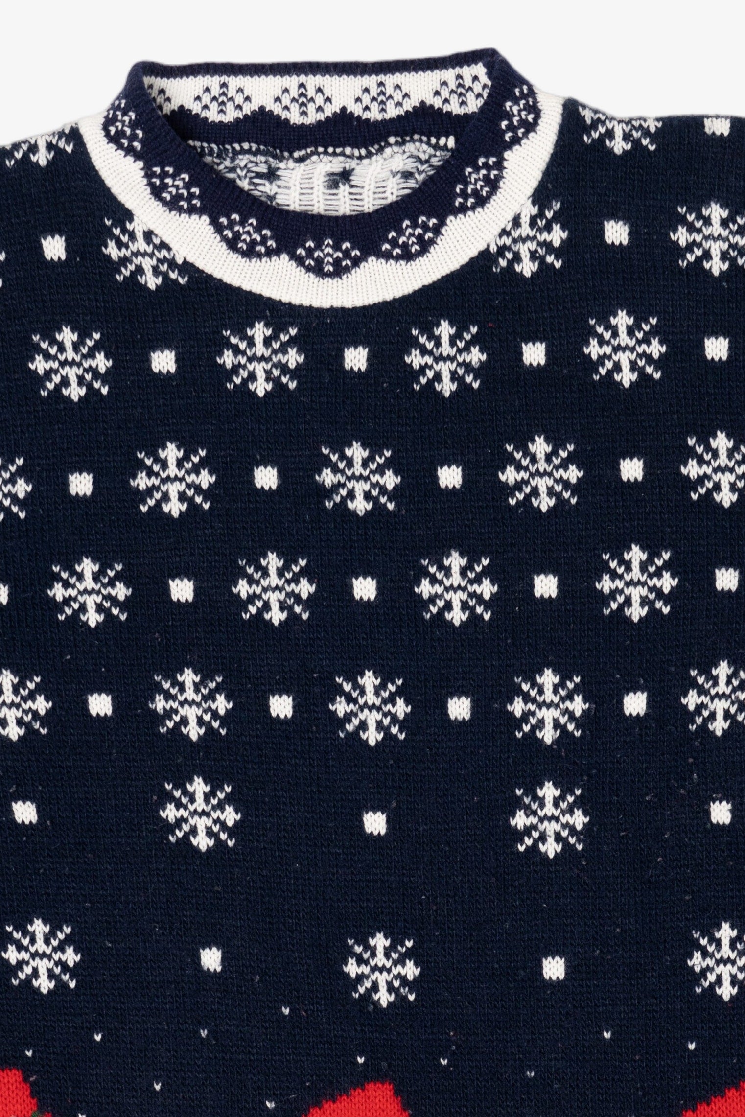 Vintage Blue Snowmen Ugly Christmas Pullover (1990s)