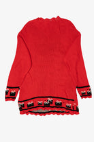 Vintage Red Classic Elements Snowmen Ugly Christmas Pullover (1990s)