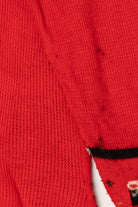 Vintage Red Classic Elements Snowmen Ugly Christmas Pullover (1990s)
