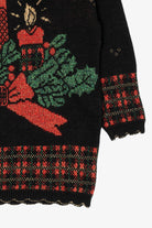 Vintage Black Holiday Time Candles Ugly Christmas Pullover (1990s)