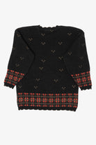 Vintage Black Holiday Time Candles Ugly Christmas Pullover (1990s)