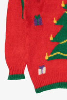 Vintage Red Nut Cracker Trees Ugly Christmas Pullover (1980s)