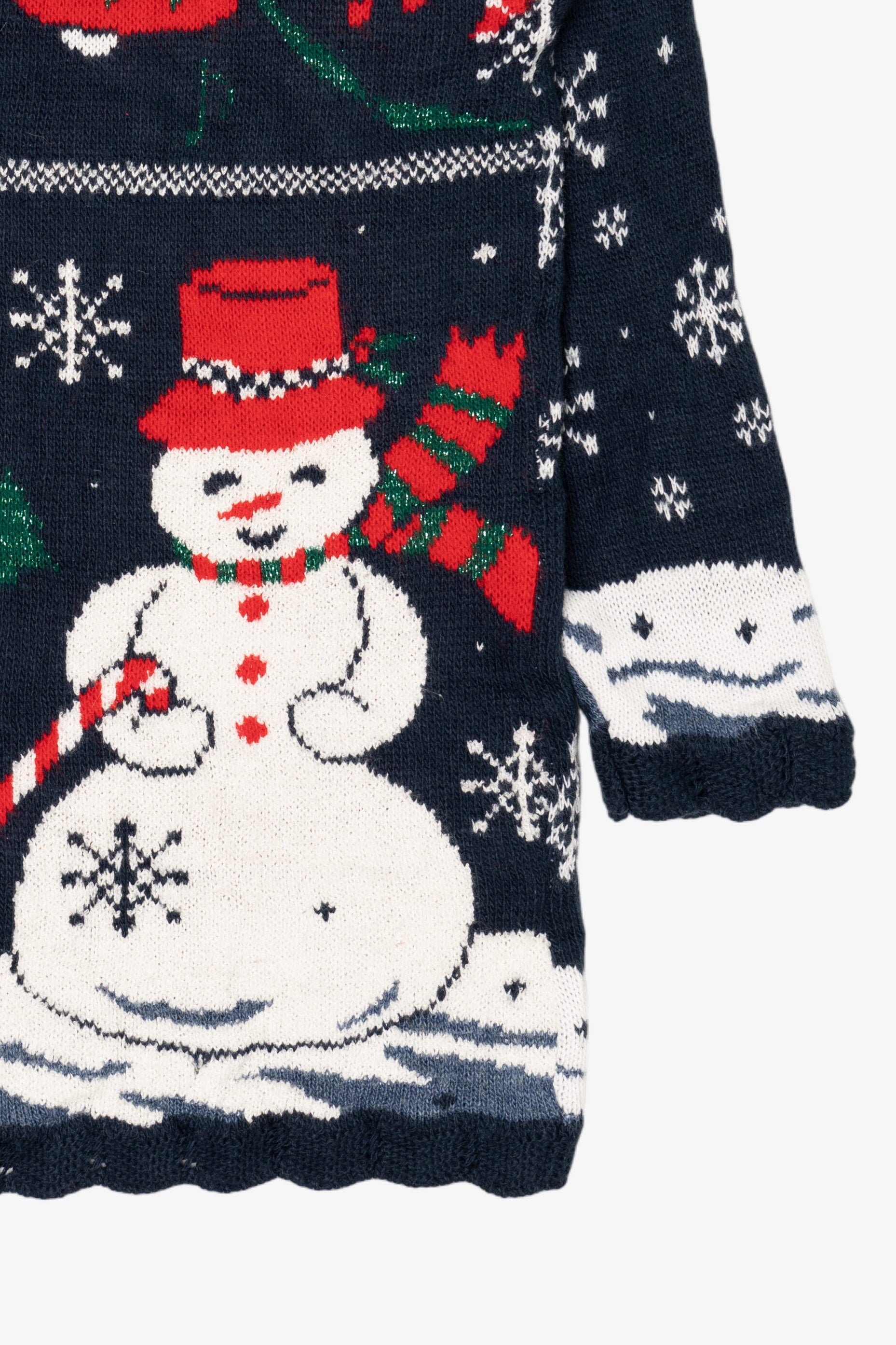 Vintage Navy Blue NutCracker Ugly Christmas Pullover (1990s)