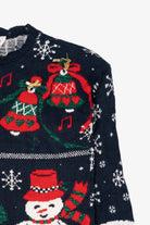 Vintage Navy Blue NutCracker Ugly Christmas Pullover (1990s)