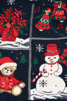 Vintage Navy Blue NutCracker Ugly Christmas Pullover (1990s)