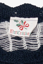 Vintage Navy Blue NutCracker Ugly Christmas Pullover (1990s)
