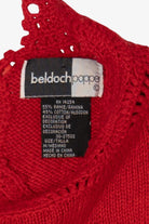 Vintage Red Beldoch Popper Tree Ugly Christmas Pullover (1990s)