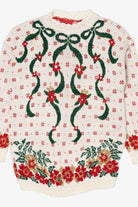 Vintage White Bows Ugly Christmas Pullover (1990s)