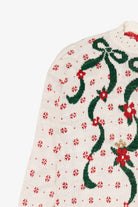 Vintage White Bows Ugly Christmas Pullover (1990s)