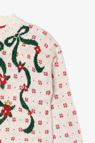 Vintage White Bows Ugly Christmas Pullover (1990s)