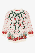 Vintage White Bows Ugly Christmas Pullover (1990s)