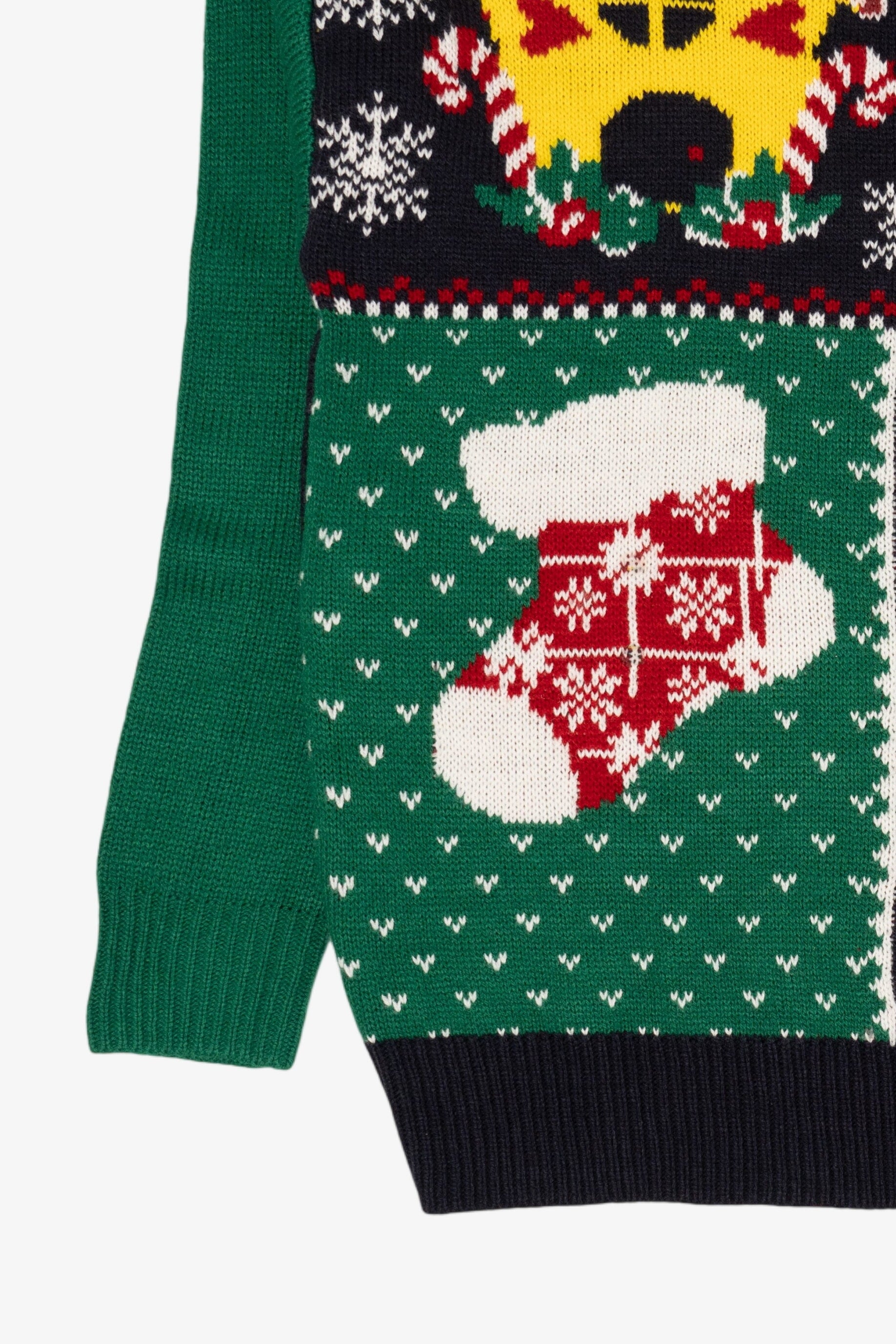 Vintage Color Block Ugly Christmas Pullover (1990s)