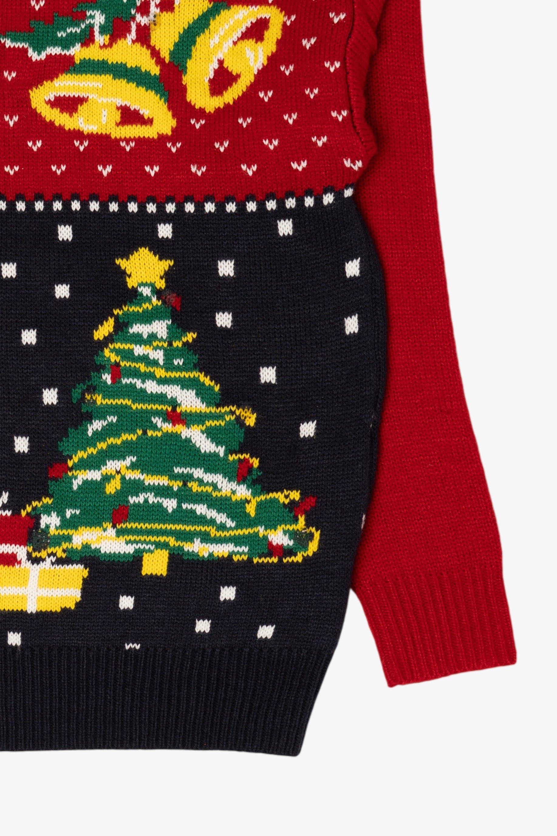 Vintage Color Block Ugly Christmas Pullover (1990s)