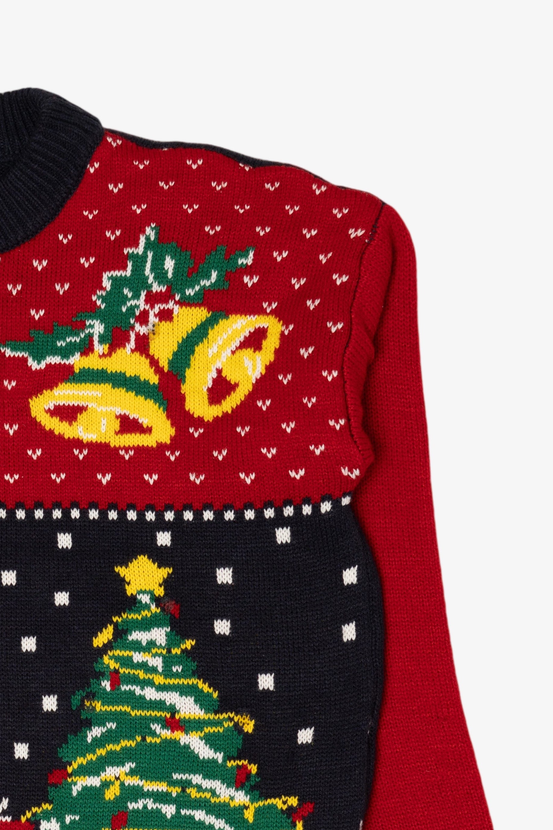 Vintage Color Block Ugly Christmas Pullover (1990s)