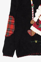 Vintage Black Kikit Santa Ugly Christmas Pullover (2000s)