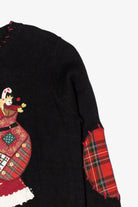 Vintage Black Kikit Santa Ugly Christmas Pullover (2000s)