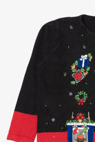 Vintage Black B.P. Design Ugly Christmas Pullover (1990s)