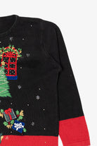Vintage Black B.P. Design Ugly Christmas Pullover (1990s)