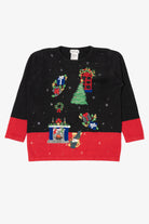 Vintage Black B.P. Design Ugly Christmas Pullover (1990s)