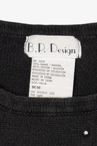 Vintage Black B.P. Design Ugly Christmas Pullover (1990s)