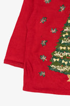 Vintage Red Heirloom Collectible Tree Ugly Christmas Pullover (1990s)