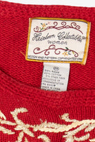 Vintage Red Heirloom Collectible Tree Ugly Christmas Pullover (1990s)