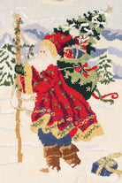 Vintage White Heirloom Collectible Santa Saint Nick Ugly Christmas Pullover (1990s)