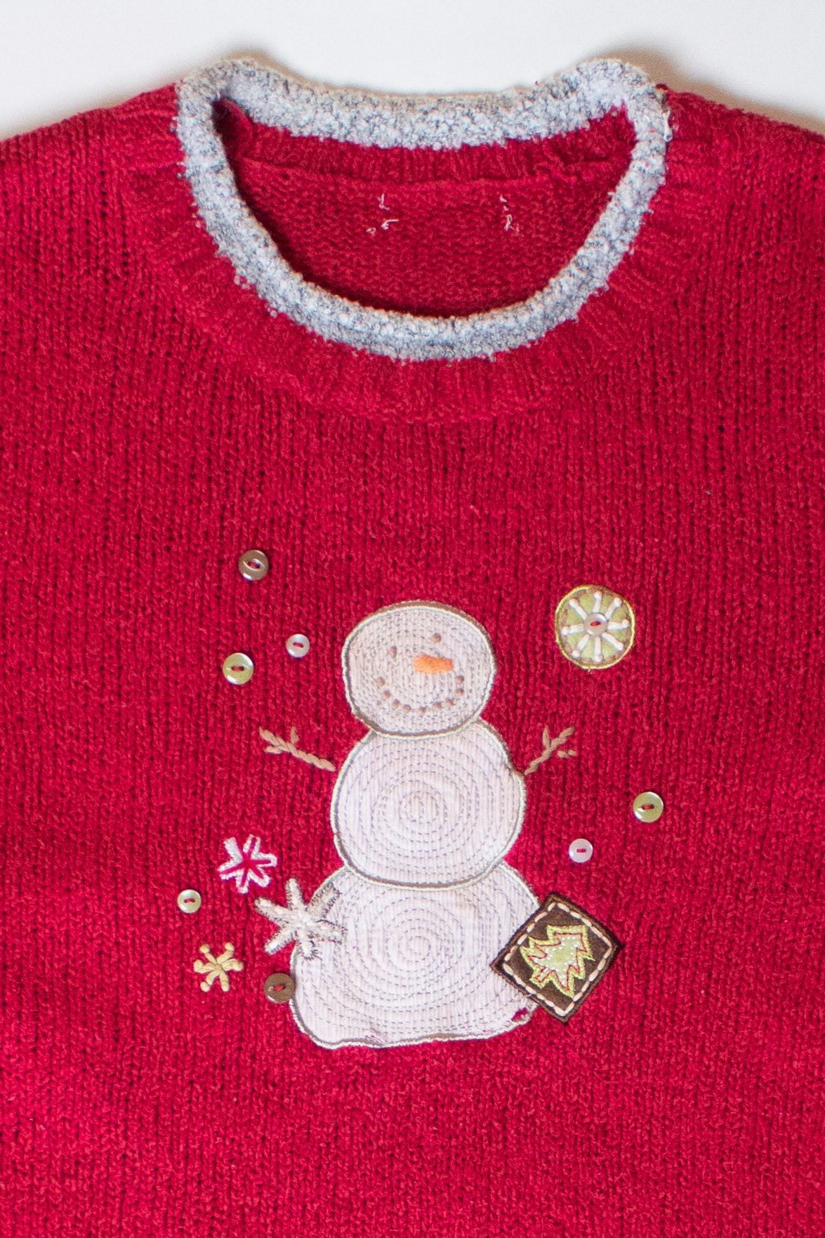 Vintage Red Snowman Christmas Sweater (2000s)