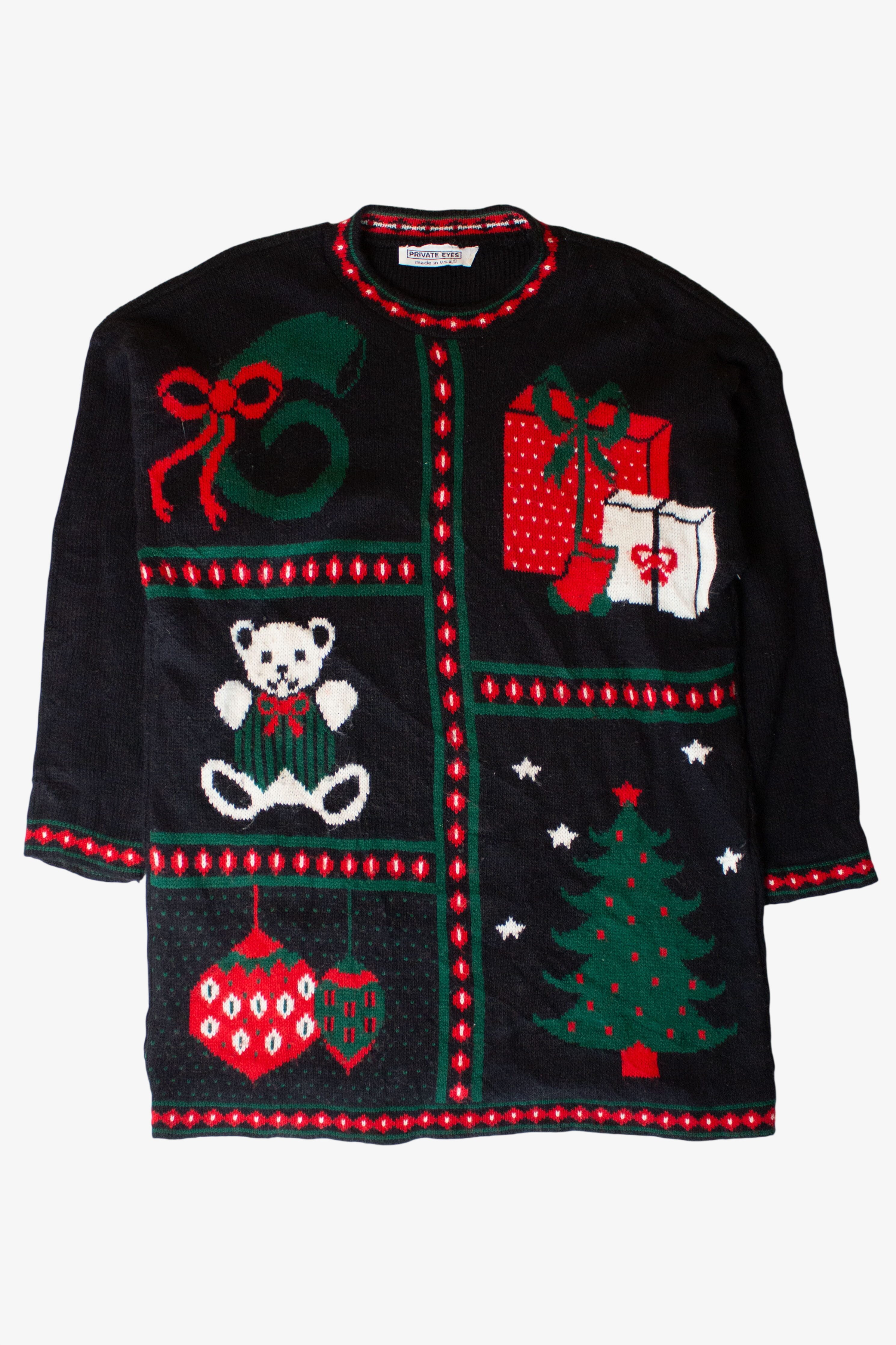 Vintage Bear Boxes Ugly Christmas Sweater (1990s)