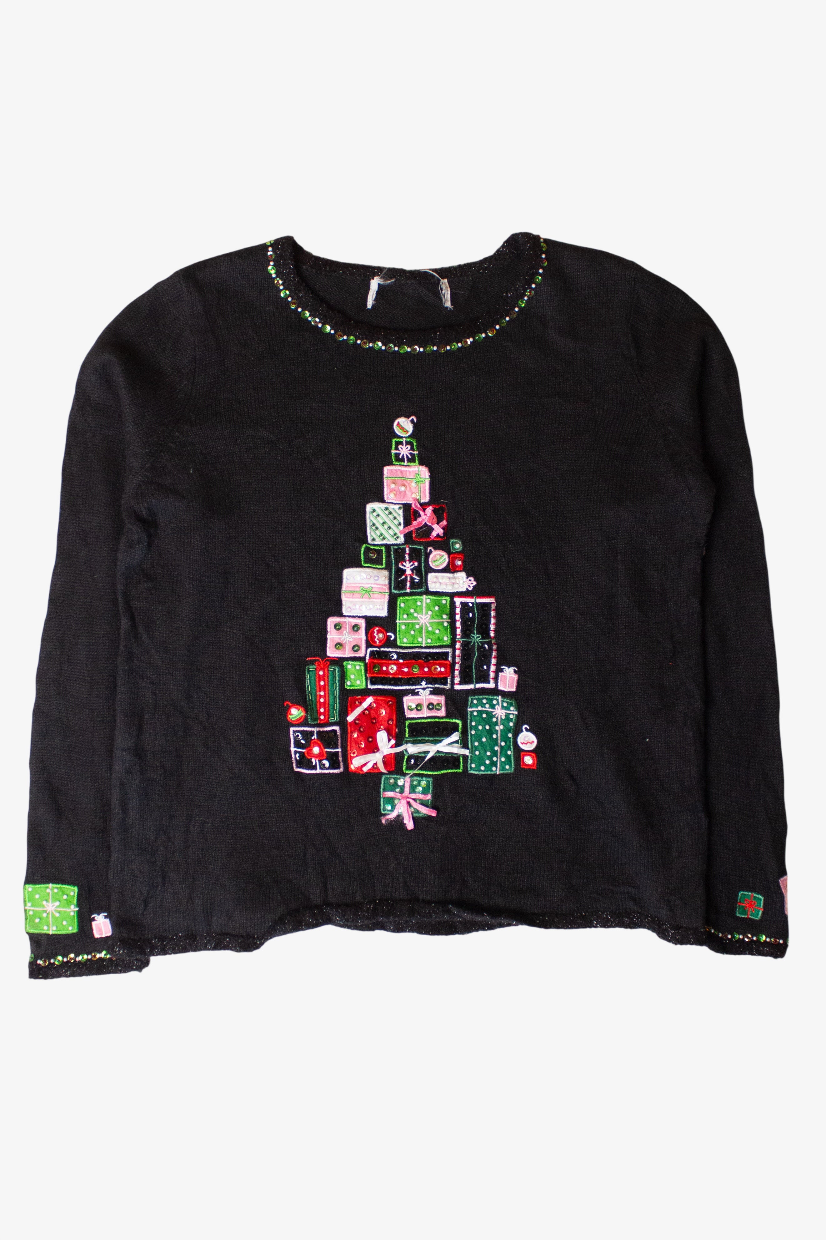 Vintage Tree Of Gifts Ugly Christmas Sweater (2000s)